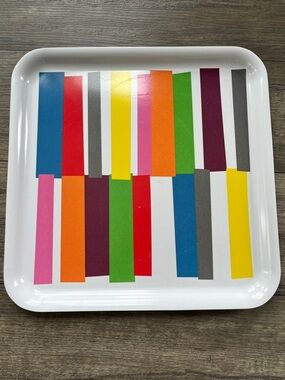IKEA Modern Rare Art Retro Scandinavian Colorblock tray 13x13